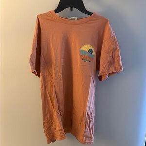 Surf-Themed Orange Tee for Men